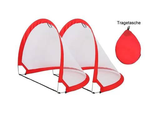 Bandito Funhockey-Tor Set-Maxi Pop-Up mit Tragetasche - Zubehör Fun-Sports, blitzschnell aufgestellt und robust dank stabiler Glasfiber-Konstruktion für vielseitige Ballspiele überall.