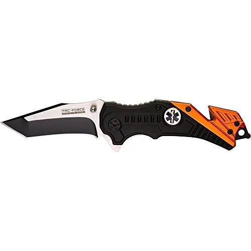 Tac Force Erwachsene Taschenmesser TF-640EMT, 2 Farbige Klinge/Grau/Schwarz, L, TF-640EMT