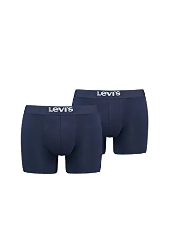 Levi's® Boxershorts MEN SOLID BASIC BOXER BRIEF 2er Pack - Herrenunterhosen aus 95% Baumwolle, super bequem und aus Bio-Baumwolle gefertigt, ideal für den täglichen Gebrauch.