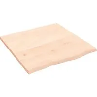 vidaXL Tischplatte aus massivem Eichenholz mit Naturkante - Esszimmertischplatte aus unbehandeltem Eichenholz, handgefertigt mit einzigartiger Naturkante. Ideal für individuelle DIY-Projekte und vielseitig kombinierbar.