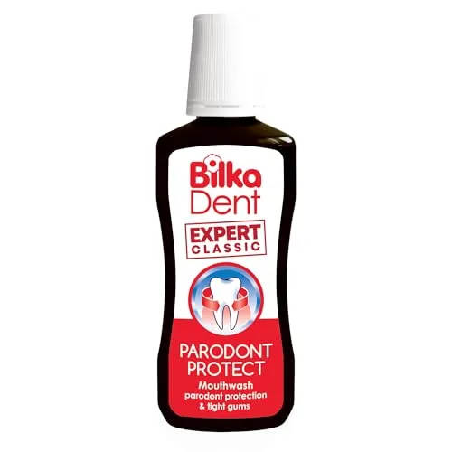 BilkaDent Mundspülung Expert Parodont Protect, 250 ml | Mundwasser mit Kräuterkomplex für Parodontalschutz, Straffes Zahnfleisch & frischen Atem für die tägliche Anwendung