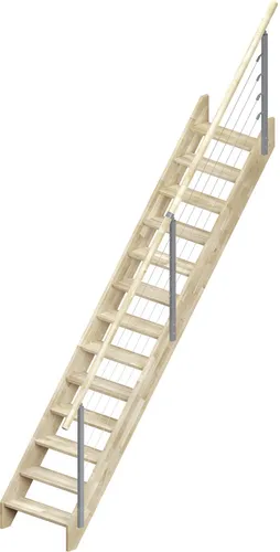 Produktbild Dolle Raumspartreppe Brest Eiche gerade