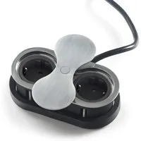SOTECH Doppel Einbausteckdose Oval Edelstahloptik Gebürstet mit 2x Schuko