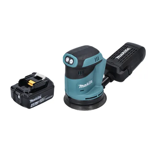 Makita DBO 180 M1 Akku Exzenterschleifer 18 V 125 mm - Schleifmaschine mit 18 V und 125 mm, inklusive 1x 4,0 Ah Akku für kabellosen Komfort und hohe Flexibilität beim Arbeiten.