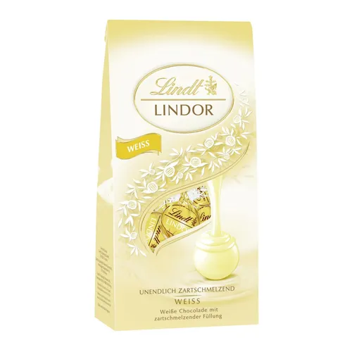 Lindor Kugeln Weiss mit weißer cremiger Schokoladefüllung 100g