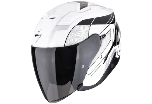 Scorpion EXO-Z1 Vue Jethelm - Weiß/Schwarz/Silber - XL - Motorradhelm mit Ultra TCT Verbundfaser für maximalen Schutz und geringes Gewicht. Das antimikrobielle KwikWick III® Innenfutter sorgt für optimalen Komfort bei jedem Wetter.