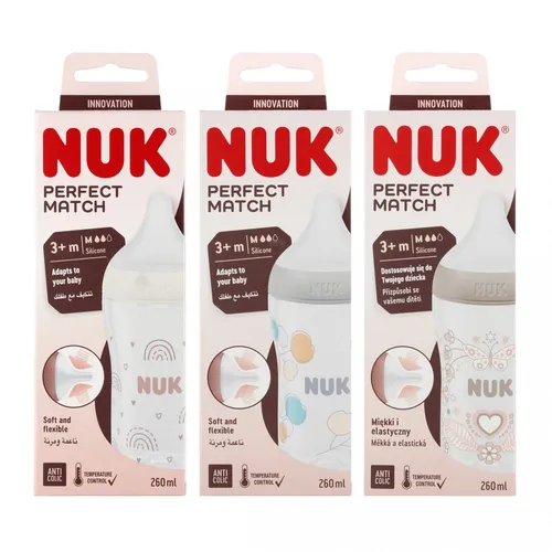 NUK Butelka 260ml Perfect Match rozm. mix M 10742026 NUK 4008600436003