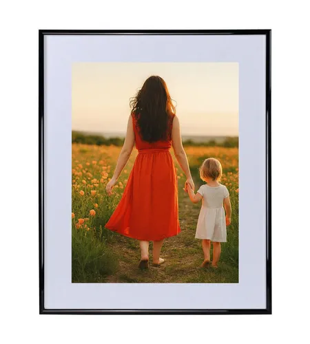 IDEAL TREND Bilderrahmen New Lifestyle Kunststoff Bilderrahmen mit Passepartout & Kunststoffgla, für 1 Bilder (1 St), Schrägschnitt Passepartout