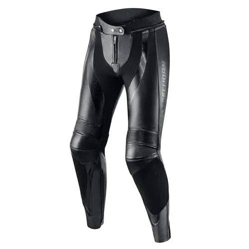Produktbild REBELHORN Rebel Motorradhose Damen | Leder | Knie und Hüft Protektoren | Austauschbare Knieschieber | Perforierte Paneele