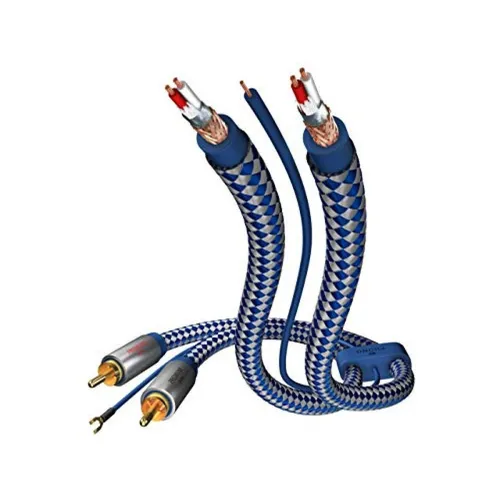 in-akustik 00405115 RCA Kabel 1,5 m - HiFi-Kabel mit 2 x RCA Männlich, aus sauerstofffreiem Kupfer für optimale Signalübertragung und vergoldete Steckerkontakte für Langlebigkeit.