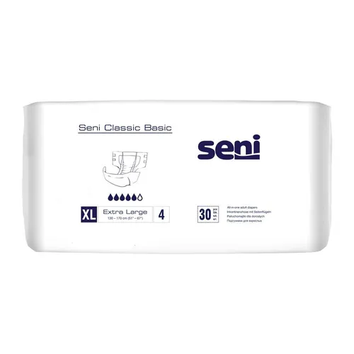 Seni Classic Basic Inkontinenzhose Größe XL - 30 St - Inkontinenzeinlagen, bietet hohen Tragekomfort und zuverlässigen Schutz für aktive Nutzer.