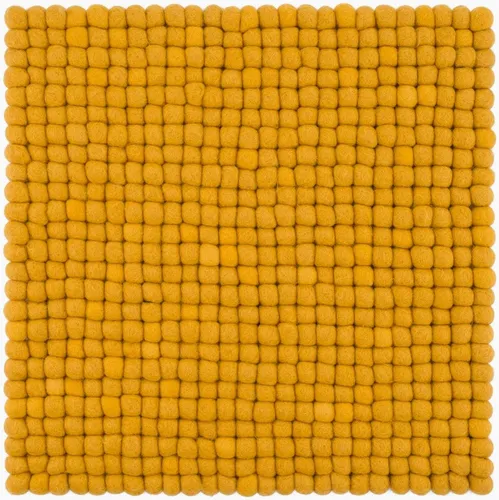 myfelt Filzkugel-Sitzauflage Klara in gelb von myfelt