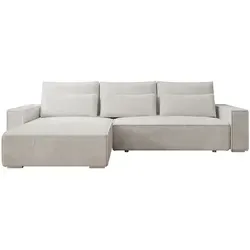 Ecksofa Alice, Creme, 3-Sitzer, 289x184 cm in weiß von storez24