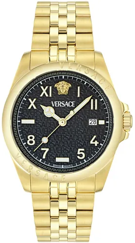 Versace VE9H00624 Anteo gold schwarz Edelstahl Herren Uhr NEU