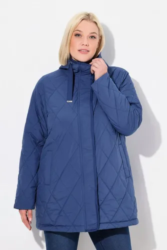 Ulla Popken Damen Übergrößen Funktions-Steppjacke HYPRAR - Wasserabweisende Steppjacke mit Kapuze und praktischem Zwei-Wege-Reißverschluss. Ideal für jeden Tag, bietet Komfort und Stil in großen Größen.