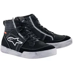 Alpinestars Ageless Motorradschuhe Schwarz / Weiss / Cool Grey 41 - Motorradstiefel mit modernem Design und integrierten Knöchelprotektoren für sicheren Fahrkomfort. Die OrthoLite® Innensohle sorgt für Atmungsaktivität und Bequemlichkeit, ideal für urbane Motorradfahrer.