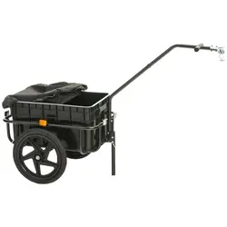 CLP Fahrradanhänger Willy schwarz - Fahrradanhänger Willy, robuster und vielseitiger Transportwagen mit nur 12,5 kg Eigengewicht, ideal für Freizeit und gewerbliche Nutzung. Maximale Belastbarkeit: 40 kg als Anhänger, 60 kg als Handwagen.