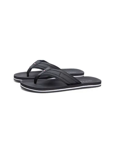 Tommy Hilfiger HILFIGER PADDED BEACH SANDAL Zehentrenner Sommerschuh, Flats, Strandschuh mit Ziersteppung