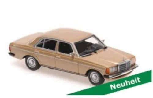 Minichamps 1:43 Mercedes (W123) 230 E 1992 - GOLD METALLIC - Modellbau, Spur: 1:43, detailgetreues Sammlermodell mit hochwertiger Lackierung für echte Mercedes-Fans