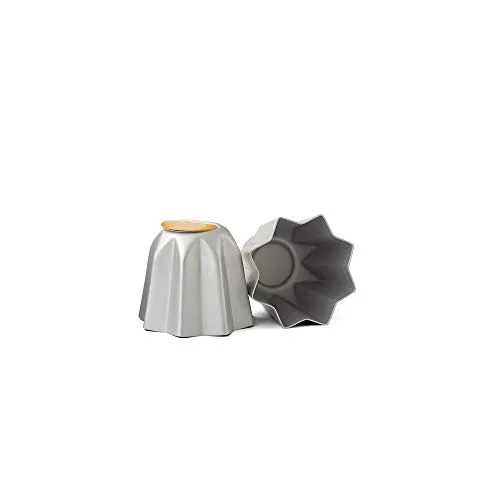 Decora 0062683 Backform für Mini-Pandoro aus eloxiertem Aluminium, Silber, 70 g, Ø 7,5 x 6,5 cm, 1 Stück