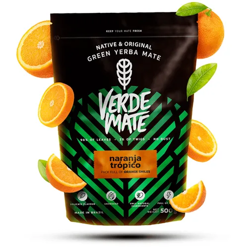 Mate Tee Verde Mate Green Naranja Tropico Frucht Yerba Mate mit Orange 500 g