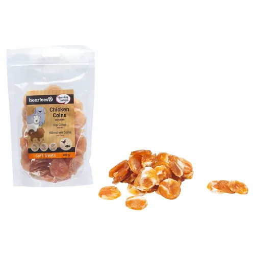 Beeztees Hundesnack Hähnchen Coins mit Fisch 200 g, UVP 6,49 EUR, NEU