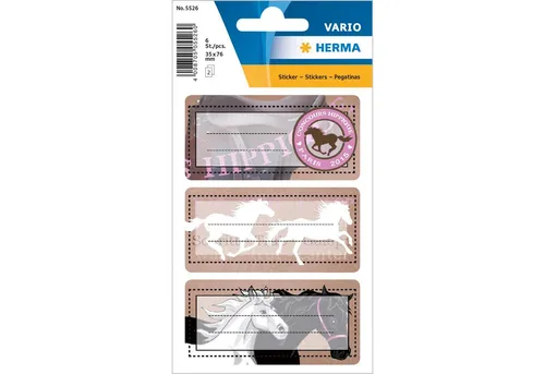 HERMA Schulheft Herma Schuletiketten 76 x 35 mm Westernpferde 2 Bl 6 Etik.