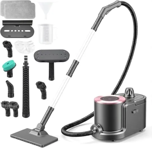 Dampfreiniger Boden Steam Cleaner 5 Bar 2000w Dampfreiniger FüR Alles Auto Hochdruck Dampfente Steamer Cleaning Fenster Fliesen Teppich Polster Bad Dampfdruck Max 1.9 L Tank,40 Minuten
