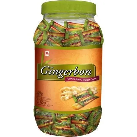 AGEL Ingwer Bonbons (620g) | Gingerbon - Asiatische Ingwer Süßigkeit - Fruchtgummis/Lakritze, aromatische Ingwer Bonbons aus Indonesien, ideal für eine erfrischende und gesunde Nascherei.