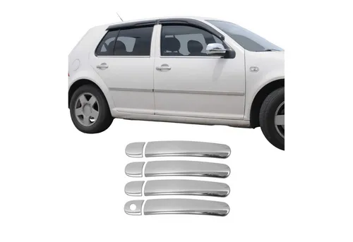 OMAC Abdeckkappe Türgriff für AUDI A2 (8Z0) - Türsicherungen, selbstklebende Abdeckkappe aus langlebigem Edelstahl für eine stilvolle Heckklappe Ihres AUDI A2 in edlem Silber.