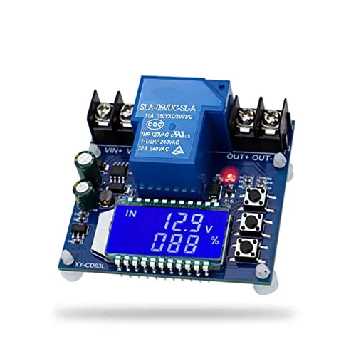 Batteriewächter DC 6V-60V - Niederspannungs-Abschaltung mit LCD-Display - Batterientester mit Überentladungsschutz für Lithium- und Autobatterien, ideal zur sicheren Überwachung und Vermeidung von Schäden.