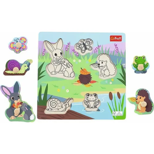 TREFL Holzpuzzle Wiese