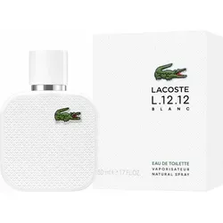Lacoste Eau de Lacoste L.12.12. Blanc Eau de Toilette 50 ml - Herrendüfte mit dynamischem Duft von Grapefruit und Kardamom, ideal für junge Männer, die Leidenschaft und Unbeschwertheit ausstrahlen.