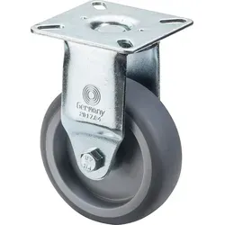 Bockrolle 100mm 70kg Vollgummi 60 x 60mm