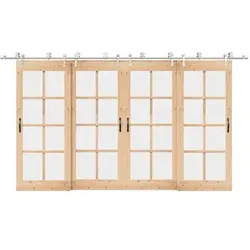 vidaXL Schiebetür-Beschlagsatz 400 cm Edelstahl Silbern - Türsicherungen für zwei Schienen, die sanft und leise gleiten. Robuste Edelstahlkonstruktion sorgt für Langlebigkeit und einfache Installation. Ideal für platzsparende Lösungen in Schränken oder Vorratskammern.