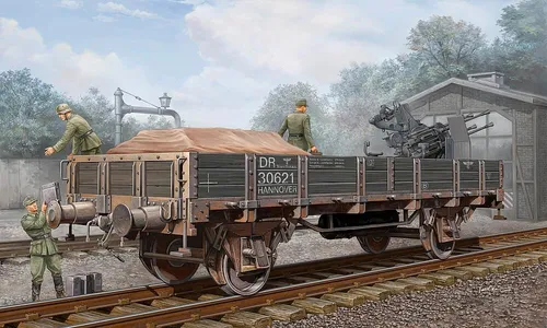 Trumpeter 01518 - 1:35 German Railway Gondola - Bausatz für detailliertes Modell eines deutschen Eisenbahn-Gondelwagens, ideal für Sammler und Modellbau-Enthusiasten.