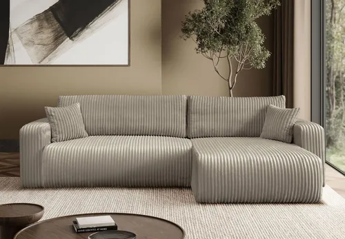 Ecksofa PRESTIGE SOFT mit Schlaffunktion und Bettkasten