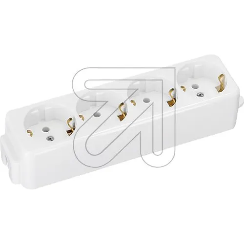 Kaiser Tischsteckdose ohne Kabel 4-fach weiß 535