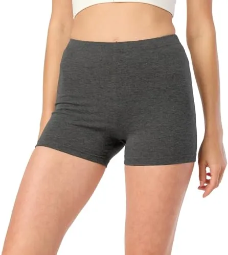 Merry Style Damen Shorts Radlerhose Unterhose Hotpants Kurze Hose Boxershorts aus Baumwolle MS10-392 (Dunkelmelange, M)
