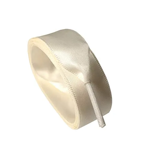 Goodlace 2cm Breite Flachsenkel Ribbon Schnürsenkel Aus Satin Satinband Schnürsenkel 140CM Beige