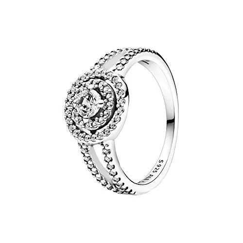 PANDORA Damen Ring Timeless funkelnder Heiligenschein Zirkonia Silber 199408C01 56