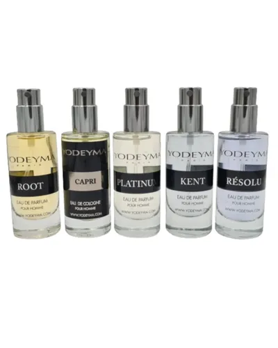 YODEYMA Herren Schnupperduftset – Aromatische Kollektion - Herrenparfum Set mit 5 Reisegrößen (15ml) in einzigartigen Düften, ideal für unterwegs und zum Ausprobieren.