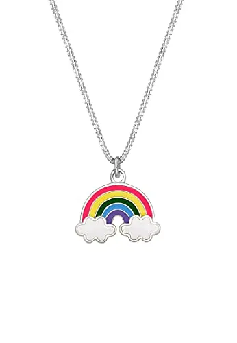 Produktbild Elli Halskette Kinder Regenbogen Wolke Anhänger 925 Sterling Silber