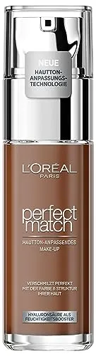 L'Oréal Paris Make up, Flüssige Foundation mit Hyaluron und Aloe Vera, Perfect Match Make-Up, Nr. 10.N Cocoa, 30 ml