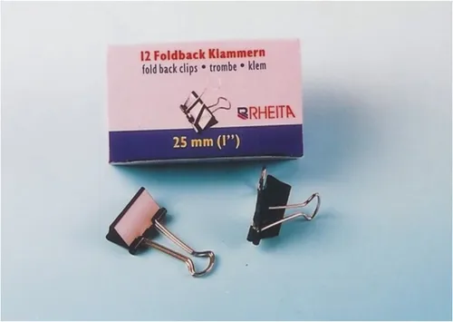 Rheita Büroklammer 12 Vielzweckklammern Foldback Klamern 25mm