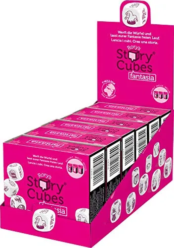 Zygomatic Story Cubes Fantasia - Familienspiel für 1-12 Spieler, kreatives Erzählspiel ab 6 Jahren, fördert Fantasie und Teamgeist