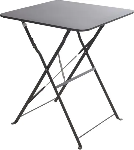 Klapptisch Gartentisch 60x60cm Metall Anthrazit Klappbar - Moderner, faltbarer Balkontisch mit robustem Metallrahmen. Ideal für drinnen und draußen, platzsparend und leicht zu transportieren. Perfekt für gemütliche Essensmomente auf dem Balkon oder im Garten.