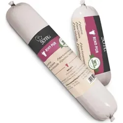 Bonali Hundewurst Rind Pur, 600 g - 100% Natürliches Rindfleisch - Dörrfleisch für Hunde, glutenfrei und aus 100% natürlichem Rindfleisch, ideal für ernährungssensible Hunde. Praktische Wurstform für einfache Portionierung und Lagerung.