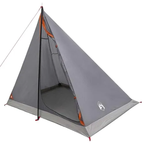 vidaXL Trekkingzelt Grau und Orange für 2 Personen - Ideal für Outdoor-Abenteuer: Dieses leichte Rucksackzelt bietet zuverlässigen Schutz bei jedem Wetter. Hergestellt aus strapazierfähigem Polyester, ist es einfach aufzubauen und wird mit praktischem Zubehör geliefert.