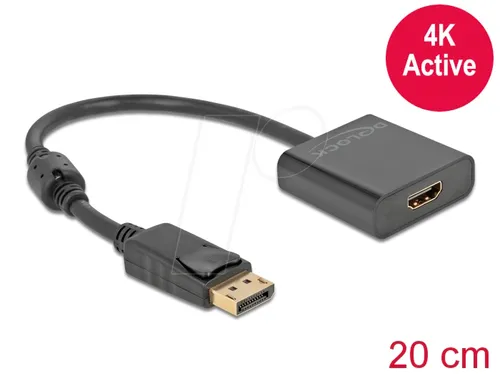 DELOCK 63585 - DisplayPort Adapter, DP 1.2 Stecker auf HDMI Buchse